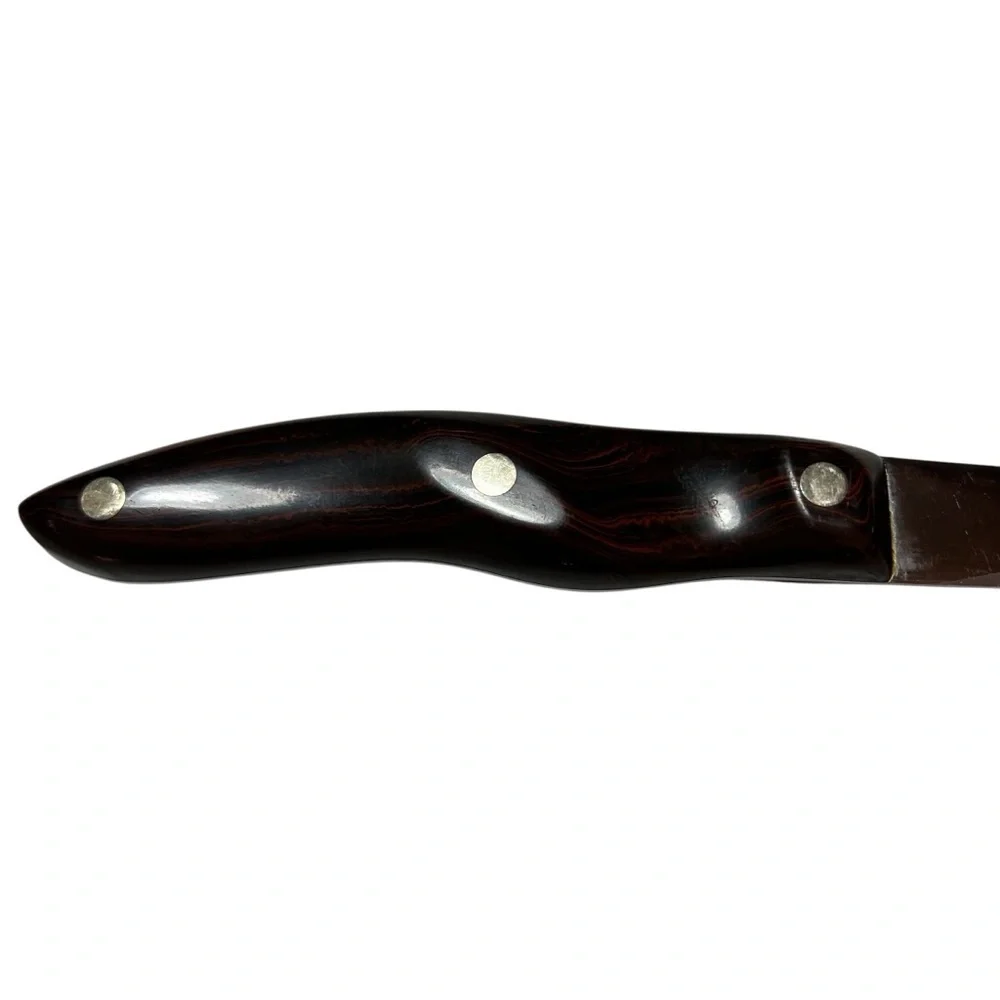 Cutco Silver Serrated Knife brown